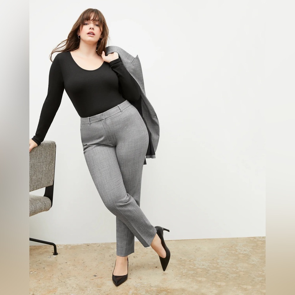 M.M. Lafleur Women’s The Mejia Pant - Sharkskin Size 16 Plus Business Casual NWT